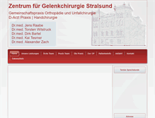 Tablet Screenshot of ortho-stralsund.de